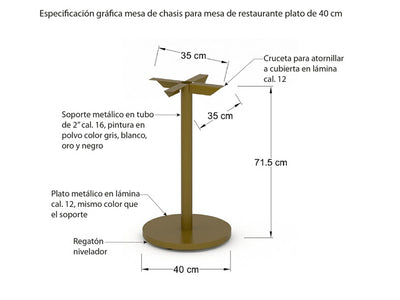 Base de mesa Tup 40