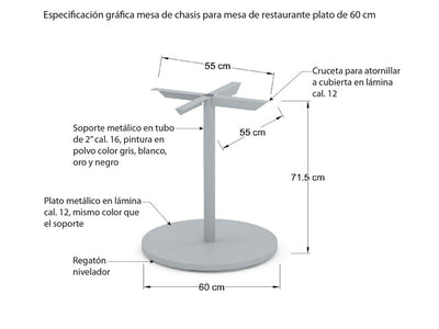 Base de mesa Tup 60