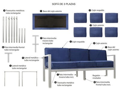 Sofá Brisa B -3 Plazas-