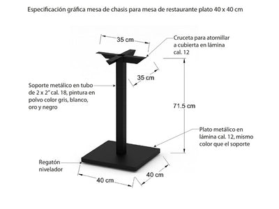 Base de mesa Ily 40