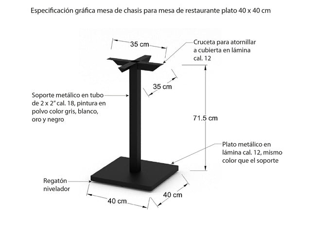 Base de mesa Ily 40