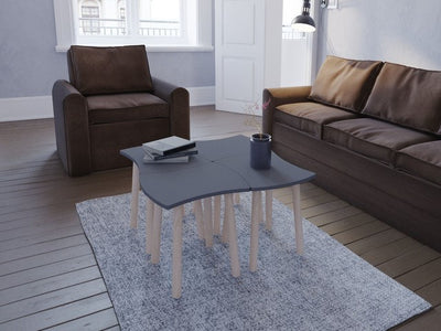 Mesa de centro moderna, mesa de centro negra, mesa de té de madera  carbonizada japonesa Yakisugi, mesa de centro minimalista -  México