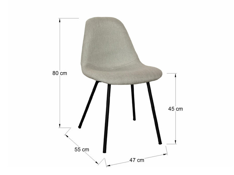 Paquete de 4 Sillas Eames Tapizadas