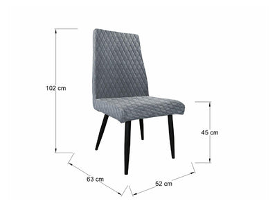 Silla Freya Base Metalica N