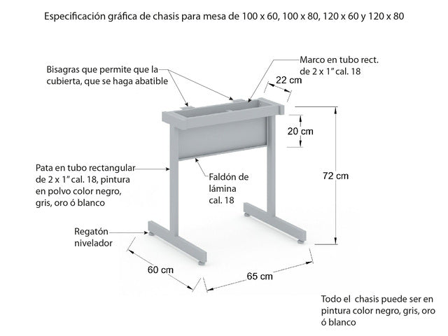 Base de Mesa GAP 65CM