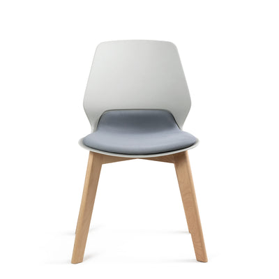 Silla Kolbe B. madera, asiento tapizado