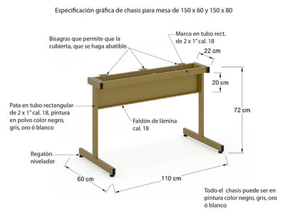 Base de Mesa GAP 110CM